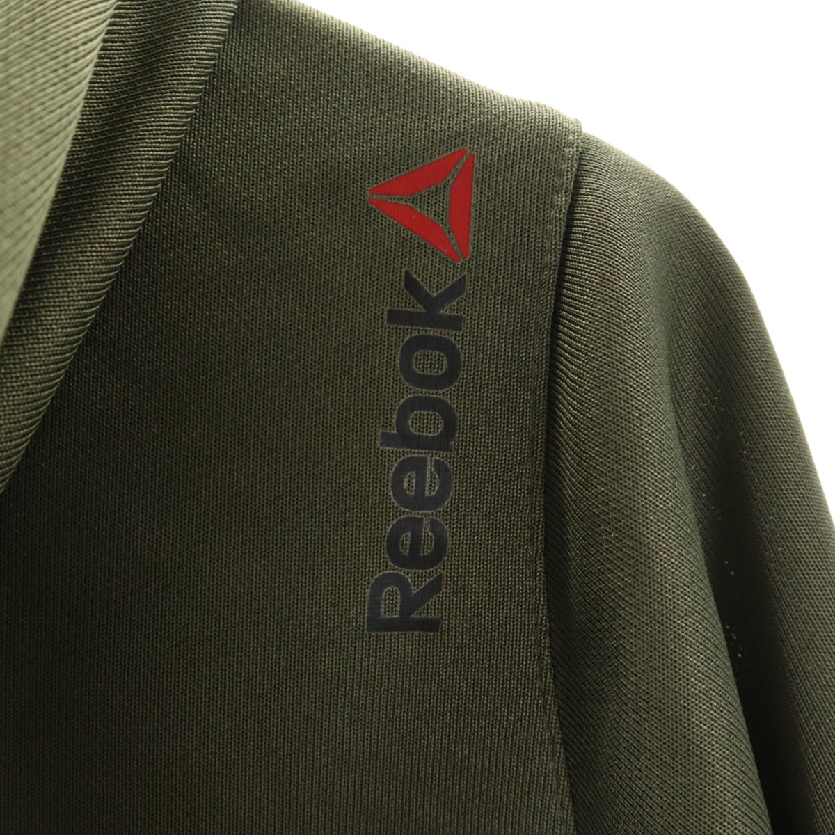 Reebok リーボック 長袖 ジップパーカー 上下 セットアップ M オリーブ ジャージ メンズ