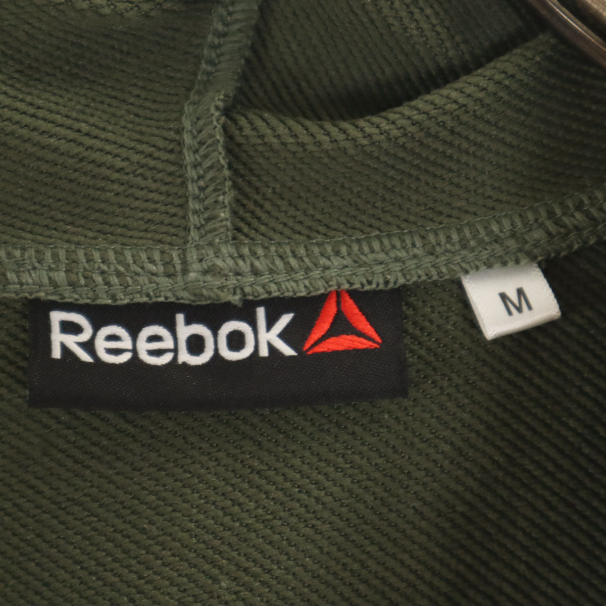 Reebok リーボック 長袖 ジップパーカー 上下 セットアップ M オリーブ ジャージ メンズ