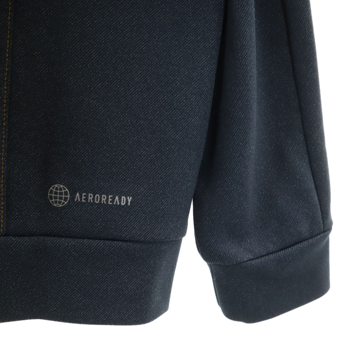 美品 adidas アディダス デニムルック トラックジャケット 上下 セットアップ 150 ネイビー ジャージ キッズ