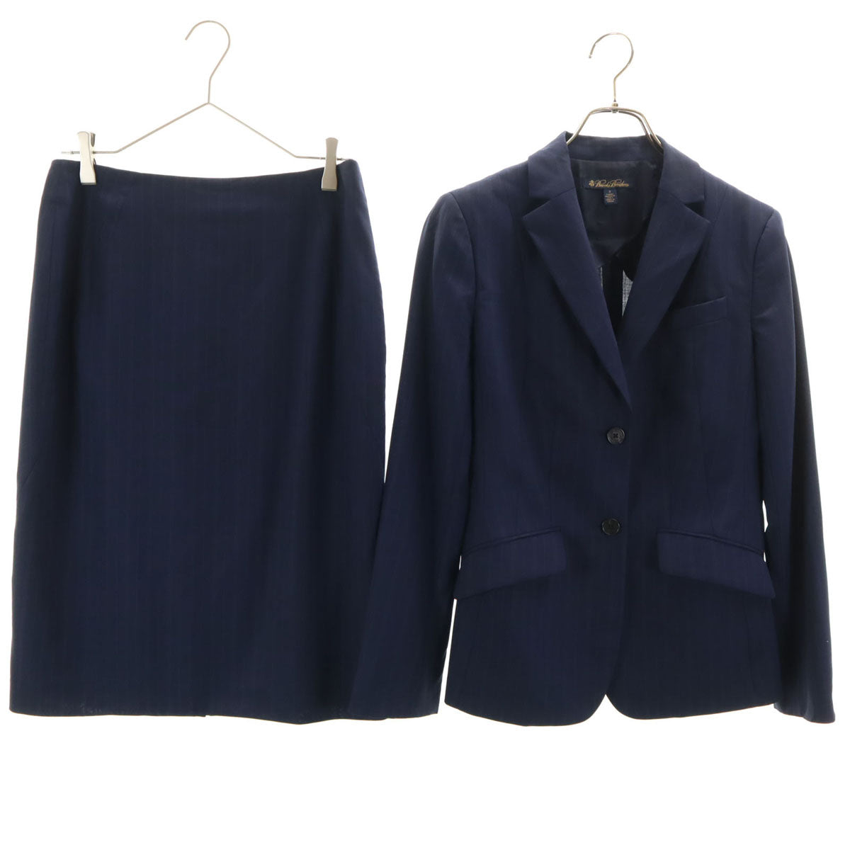 Brooks Brothers ブルックスブラザーズ ストライプ柄 スカートスーツ 上下 セットアップ 2/4 ネイビー レディース