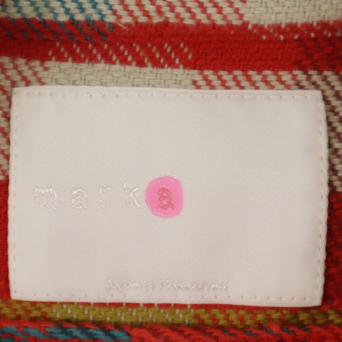 marka マーカ 日本製 チェック柄 長袖 ネルシャツ 1 朱色 レディース