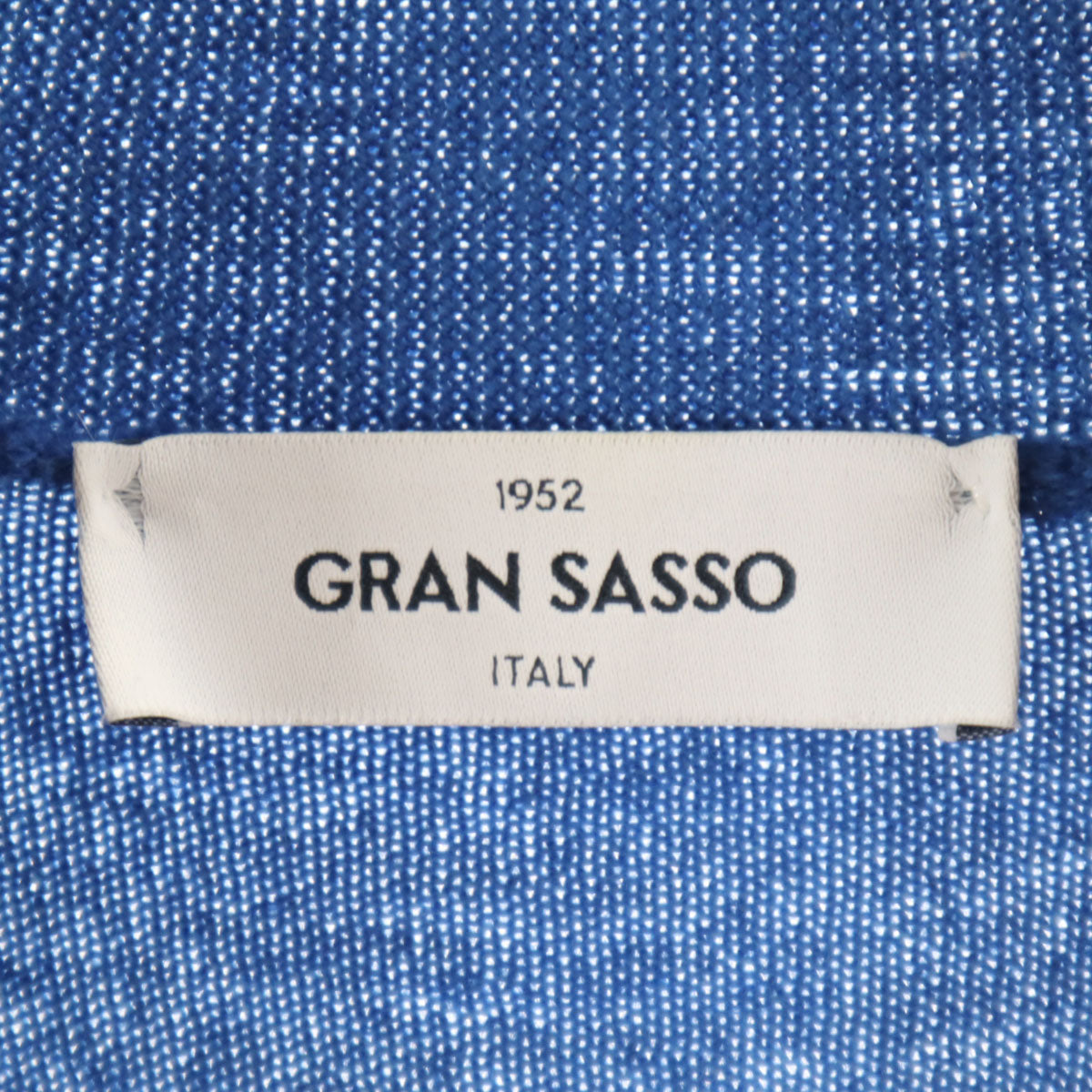 GRAN SASSO グランサッソ イタリア製 長袖 タートルネック ニット 52 ブルー セーター メンズ