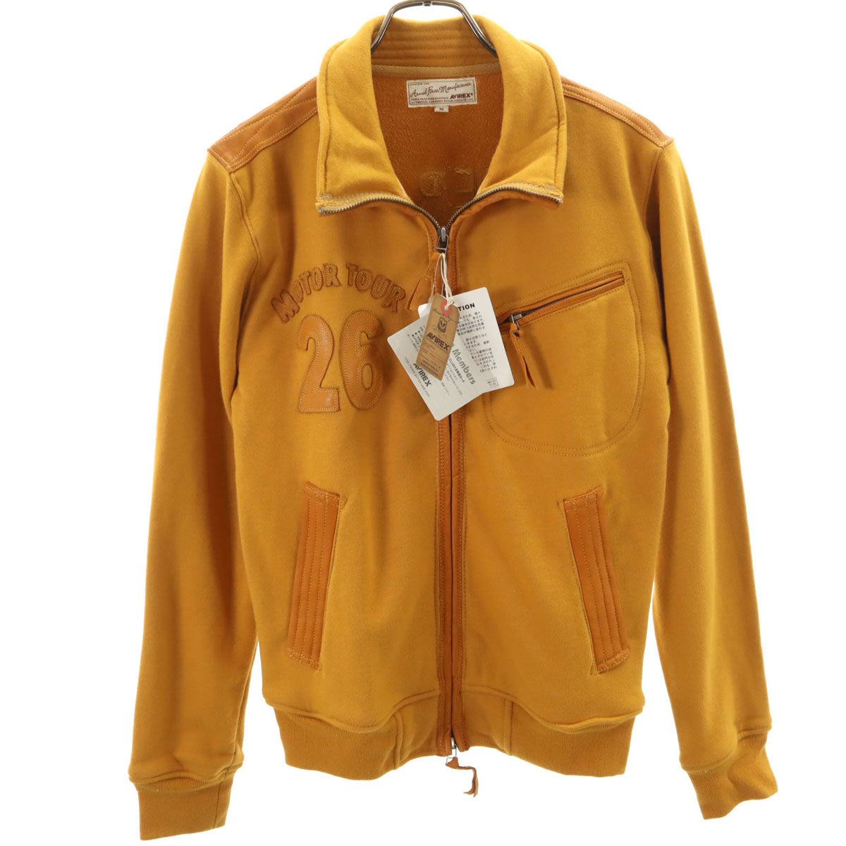 AVIREX アヴィレックス 未使用 ジップジャケット M イエロー タグ付き メンズ