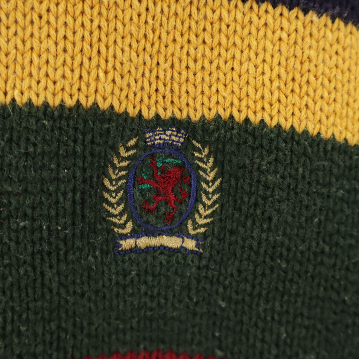 TOMMY HILFIGER トミーヒルフィガー 90s オールド ボーダー柄 長袖 ニット S ネイビー メンズ