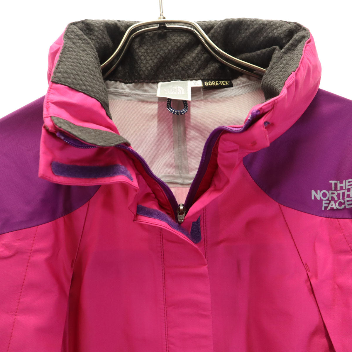 THE NORTH FACE ノースフェイス レインジャケット 上下 セットアップ XL ピンク NPW10924 アウトドア 収納袋付き レディース
