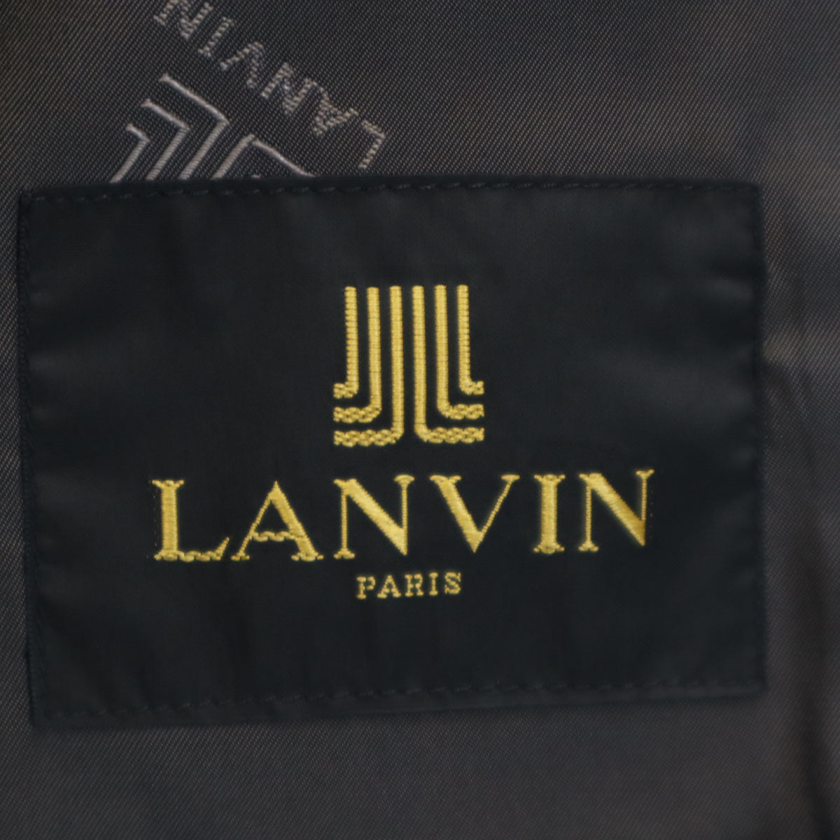 LANVIN ランバン 90s オールド スーツ 上下 セットアップ 50-46/88 チャコールグレー メンズ