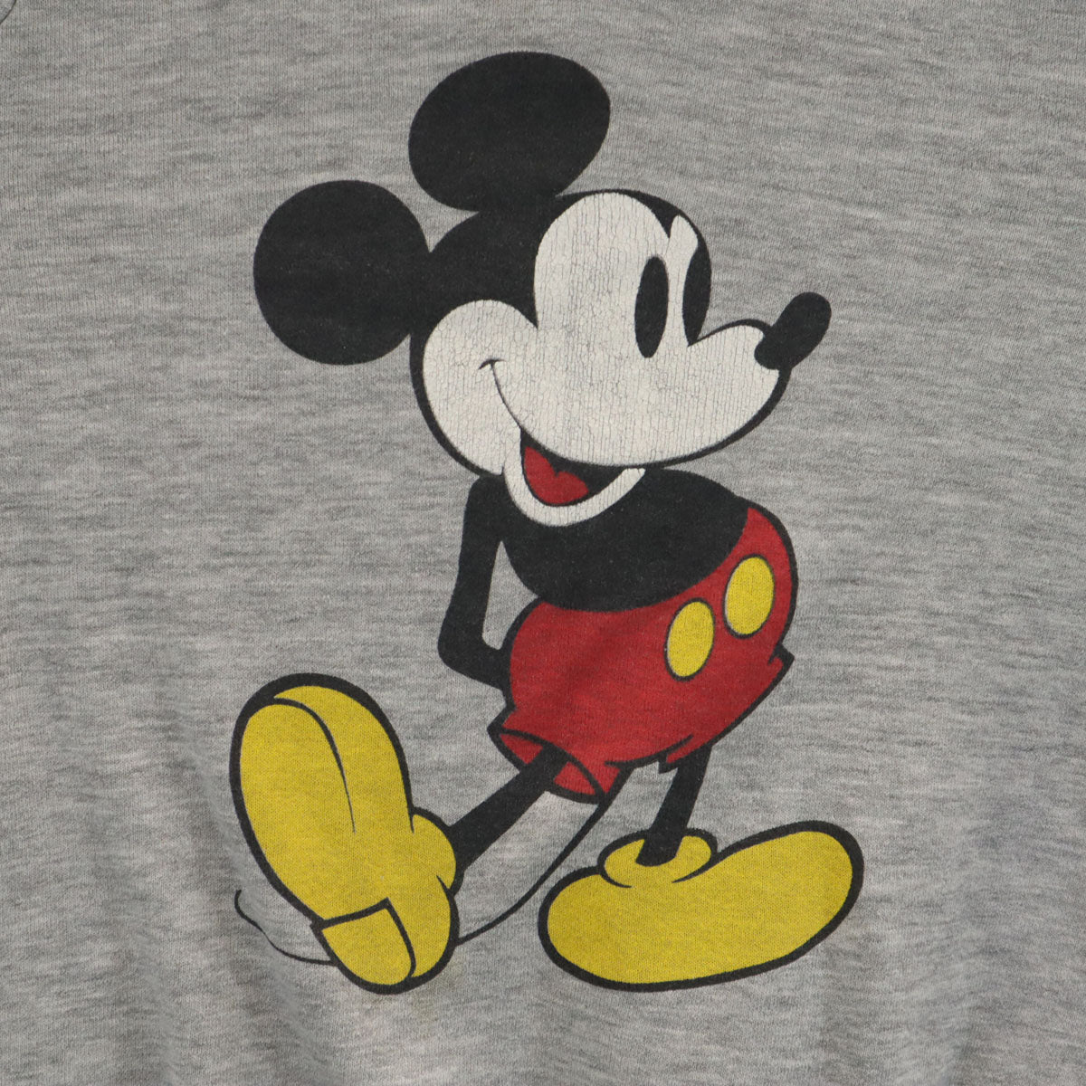 Disney ディズニー 80s USA製 ヴィンテージ ミッキーマウス 長袖 スウェット トレーナー S グレー レディース