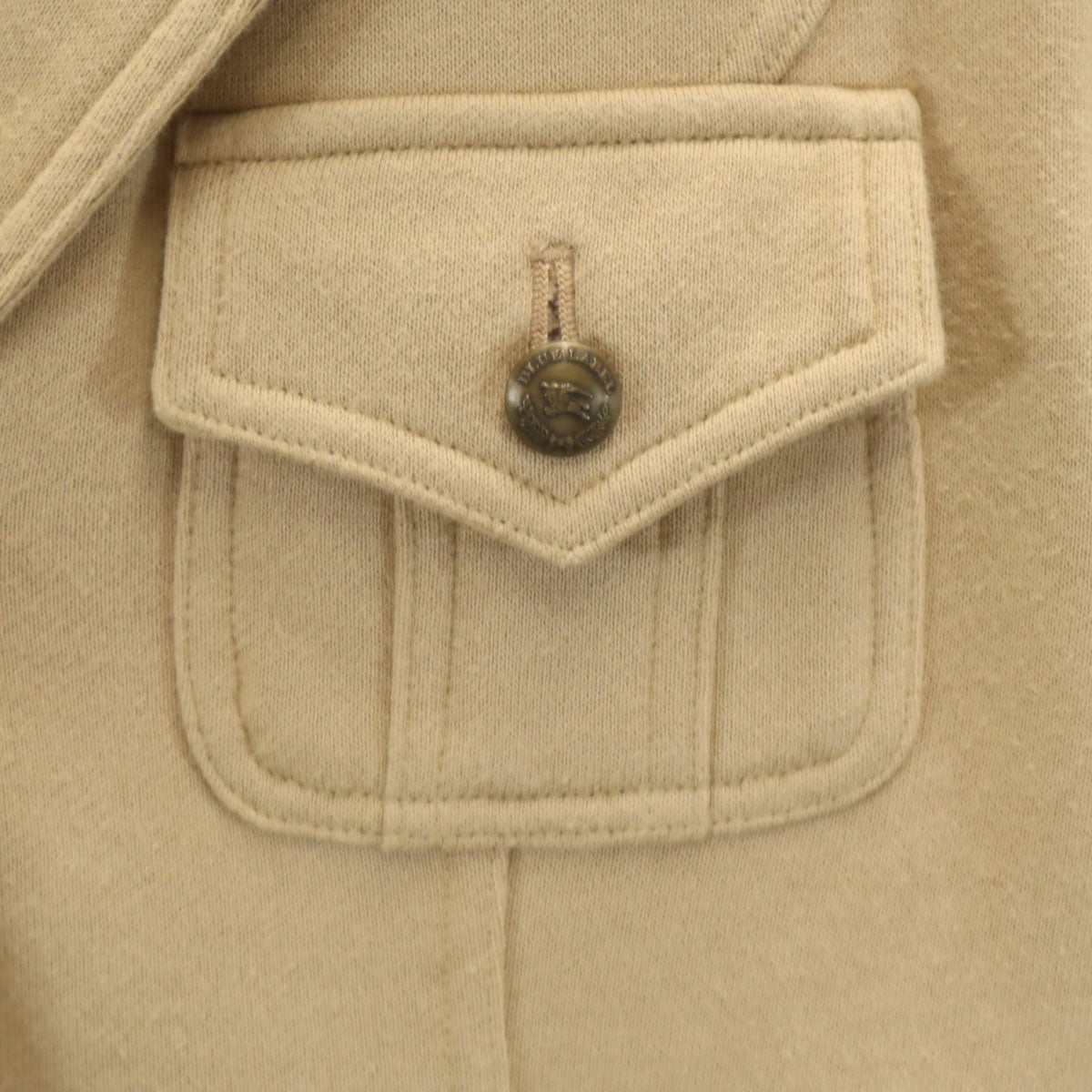 BURBERRY LONDON BLUE LABEL バーバリー ロンドン ブルーレーベル 日本製 スウェット サファリジャケット 38 ベージュ 三陽商会 レディース