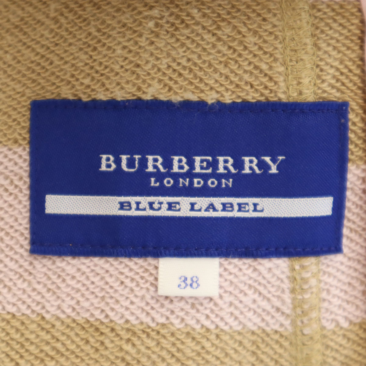 BURBERRY LONDON BLUE LABEL バーバリー ロンドン ブルーレーベル 日本製 スウェット サファリジャケット 38 ベージュ 三陽商会 レディース