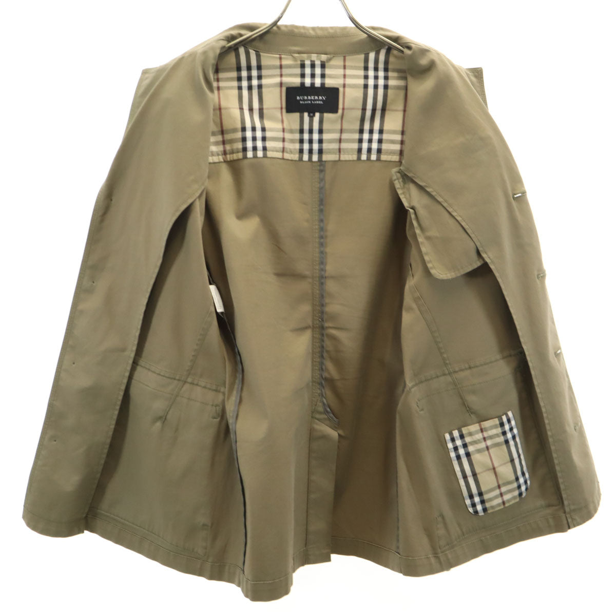 BURBERRY BLACK LABEL バーバリーブラックレーベル ミリタリージャケット M オリーブ系 三陽商会 メンズ
