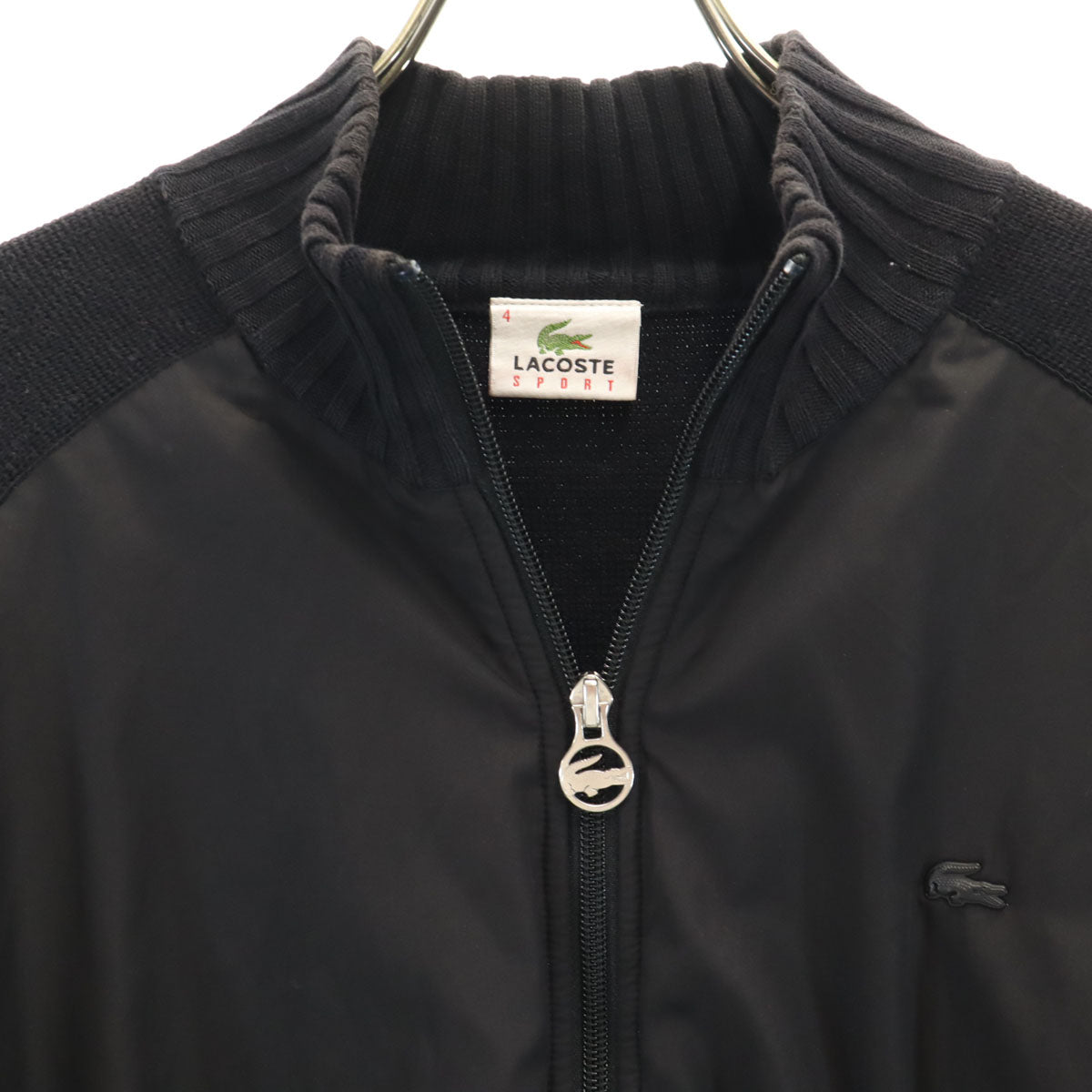 LACOSTE SPORT ラコステスポーツ ニットジャケット 4 ブラック メンズ