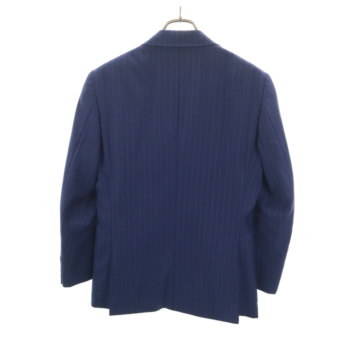 DORMEUIL ドーメル ウール ストライプ柄 テーラードジャケット ネイビー メンズ