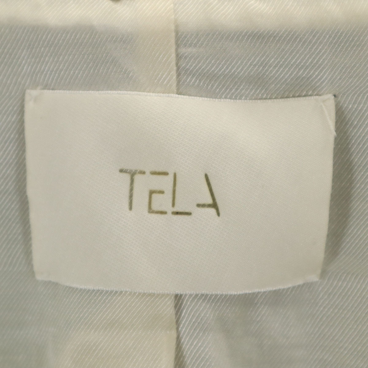 TELA テラ イタリア製 チェック柄 ジャケット S グレー レディース