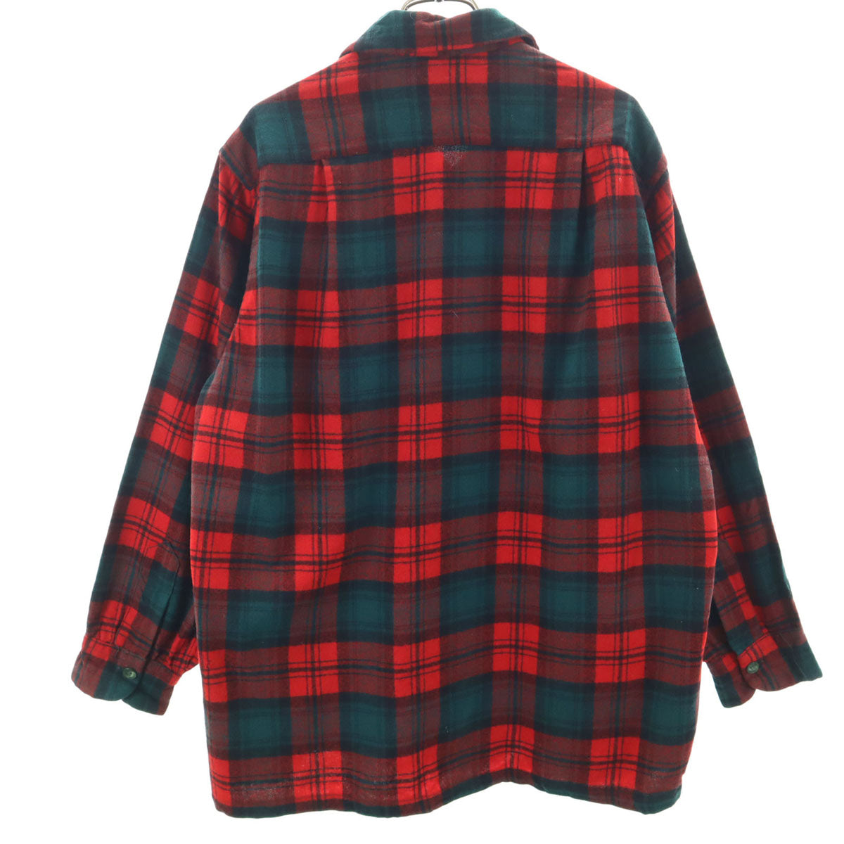 PENDLETON ペンドルトン 50s ヴィンテージ ウールブレンド チェック柄 長袖 オープンカラーシャツ M レッド ボードシャツ メンズ