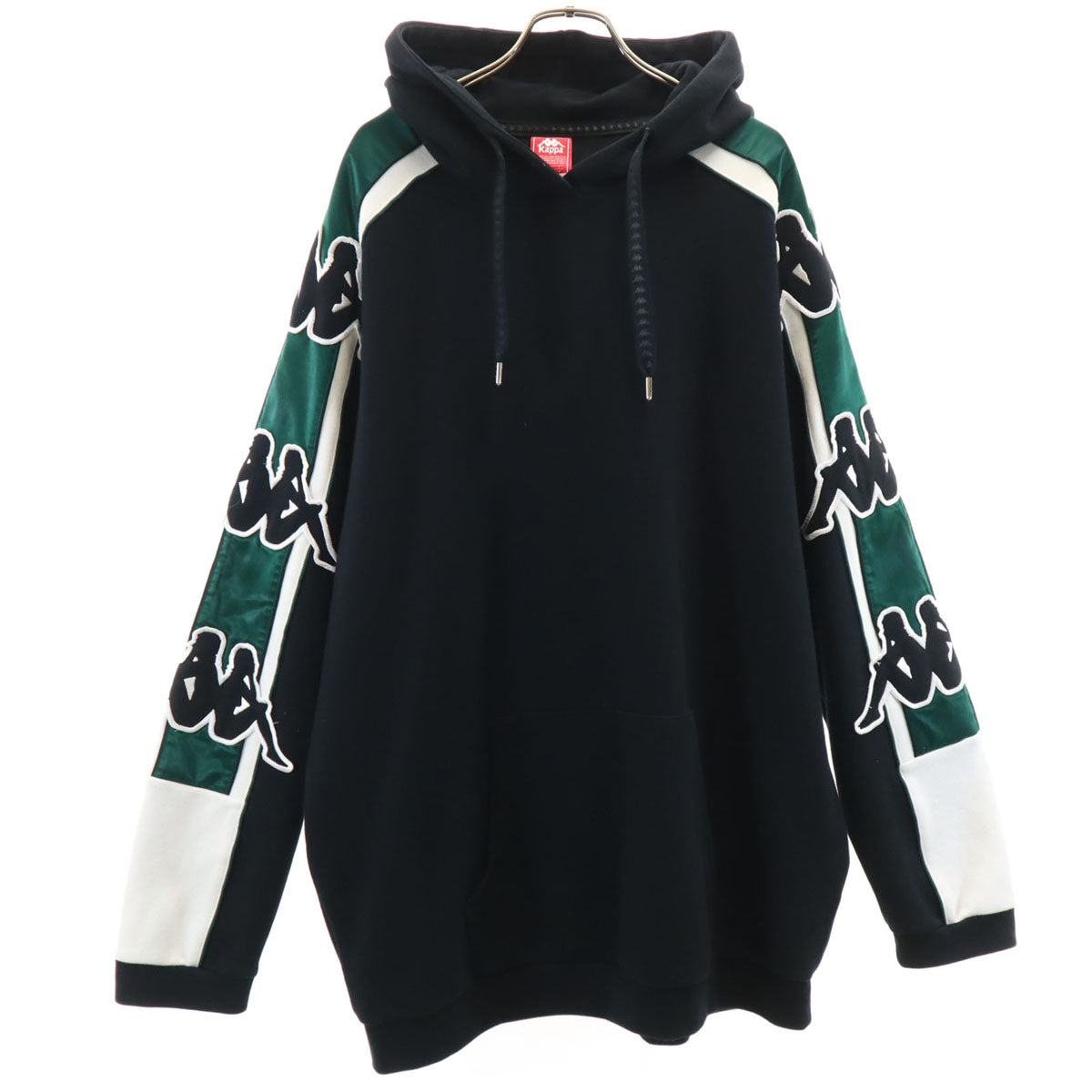 Kappa カッパ 長袖 スウェットパーカー L ブラック メンズ
