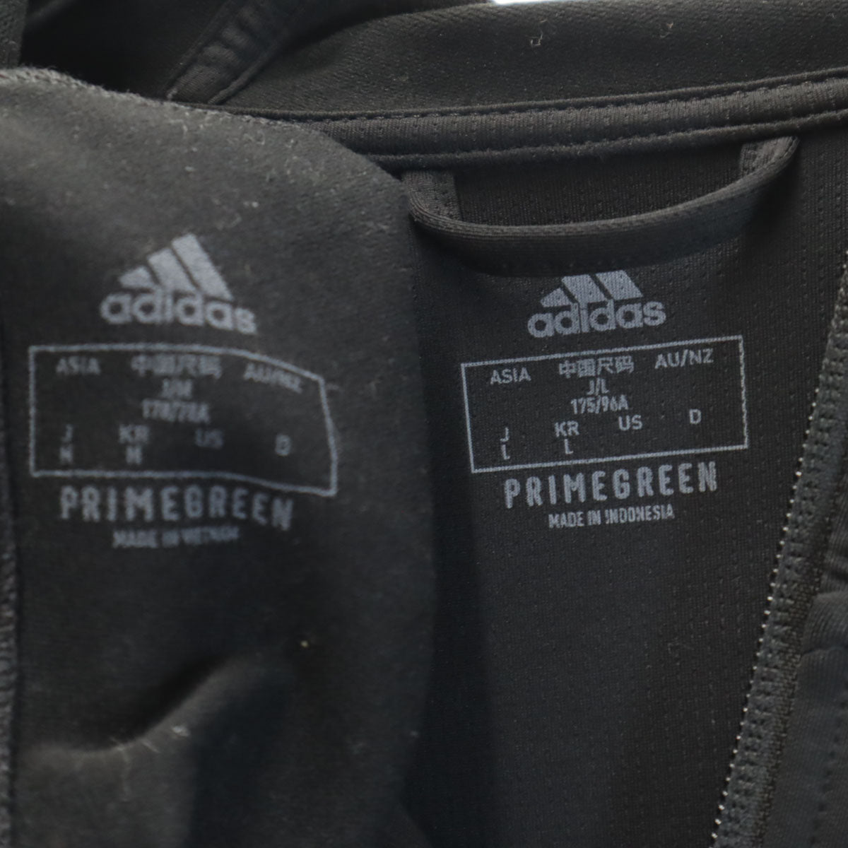 adidas アディダス 長袖 ジップパーカー 上下 セットアップ L/M ブラック ジャージ メンズ