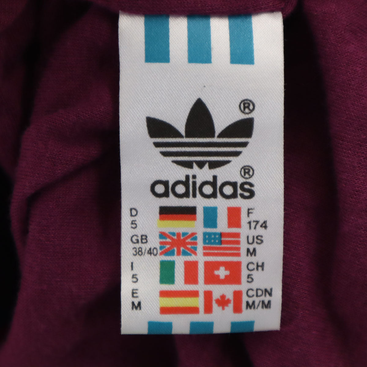 adidas アディダス 80s ヴィンテージ ナイロンジャケット M パープル メンズ