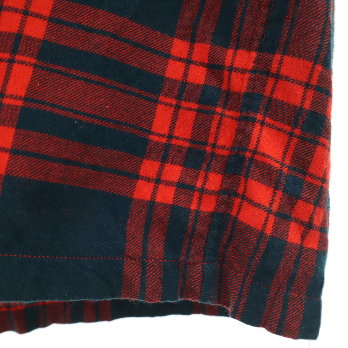 60s ヴィンテージ チェック柄 長袖 オープンカラーシャツ M レッド メンズ