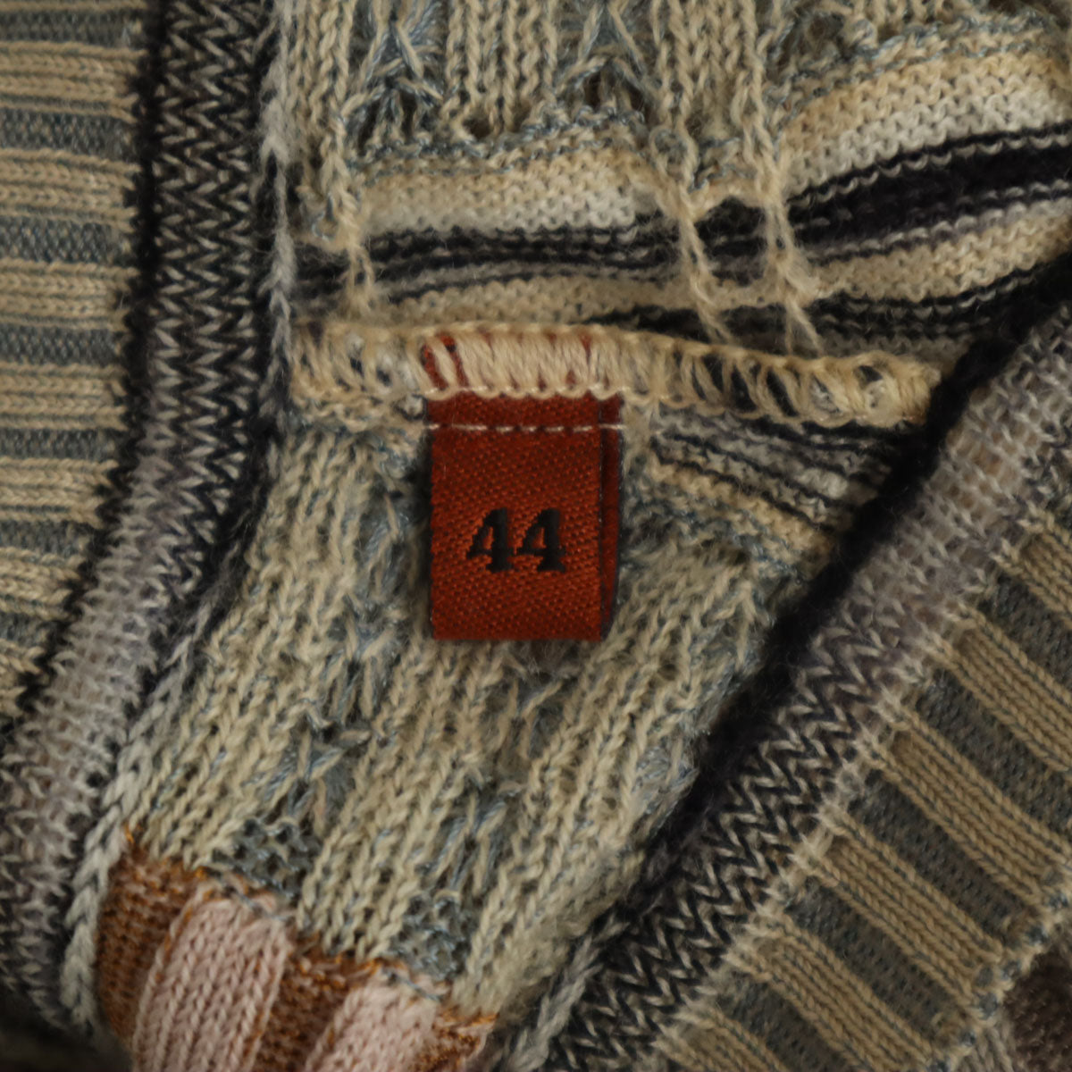 Missoni ミッソーニ ボーダー柄 ノースリーブ ニット 44 ベージュ レディース