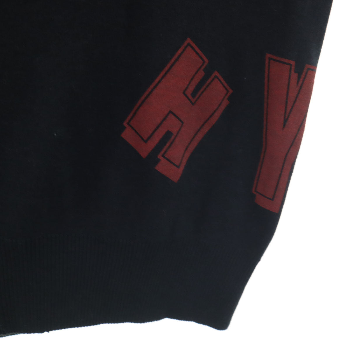 HYSTERIC GLAMOUR ヒステリックグラマー 日本製 長袖 Vネック カーディガン S ブラック 天竺 メンズ