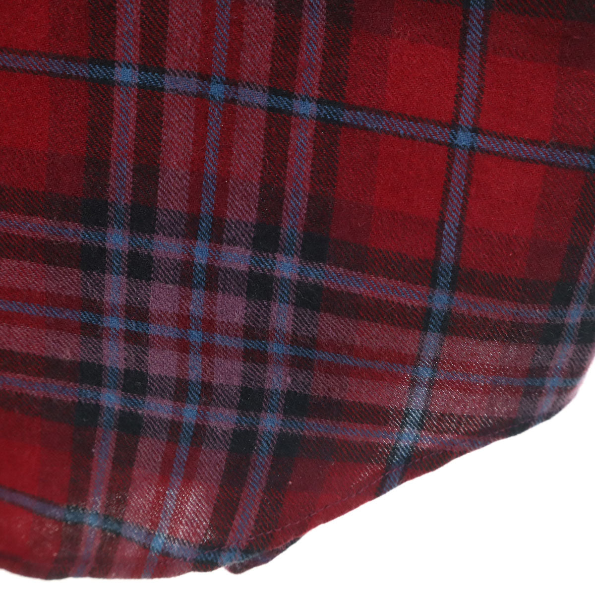 70s ヴィンテージ ウールブレンド チェック柄 長袖 ウールシャツ XL レッド メンズ