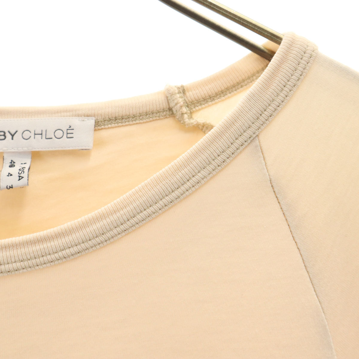 SEE BY CHLOE シーバイクロエ 7分袖 Tシャツ 40 ペールオレンジ ロンT レディース