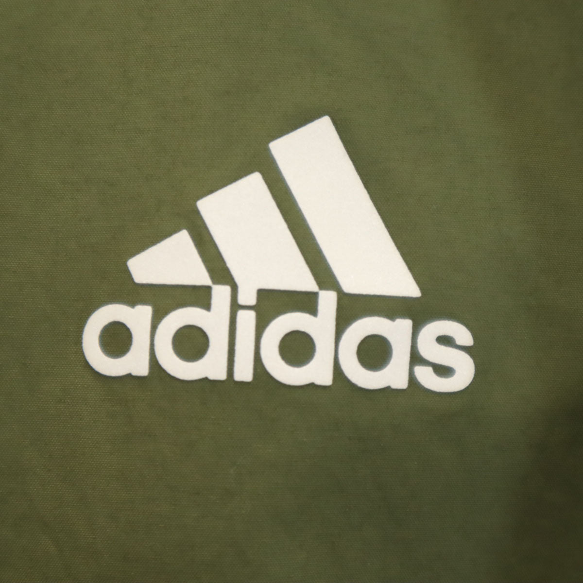 adidas アディダス 長袖 ナイロン ジップパーカー S カーキ 裏トリコット メンズ