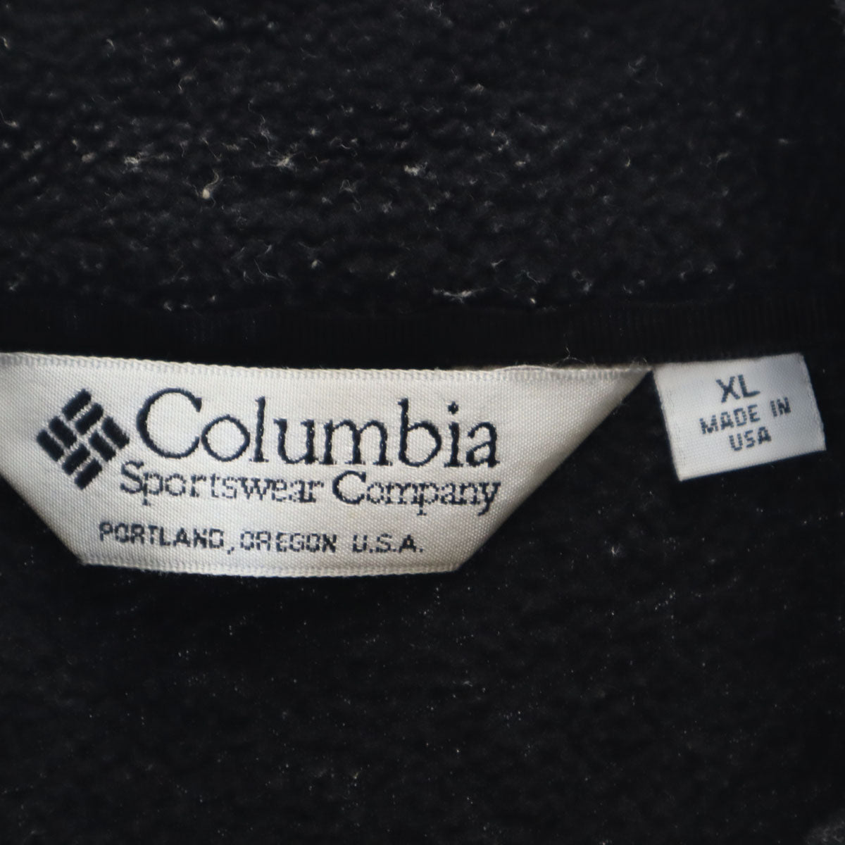 Columbia コロンビア USA製 フリースジャケット XL 黒 アウトドア メンズ