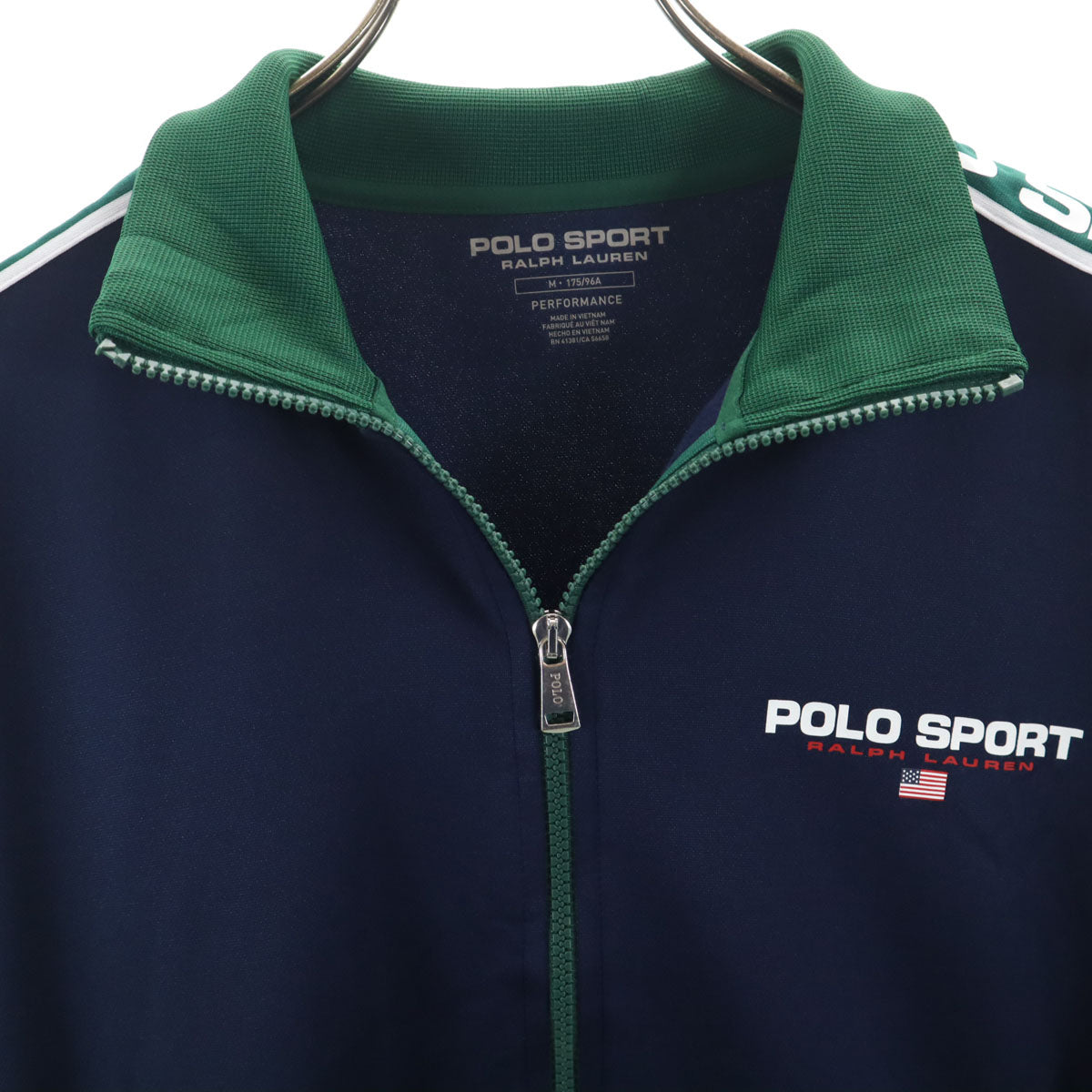 美品 POLO SPORT RALPH LAUREN ポロスポーツラルフローレン トラックジャケット M ネイビー 裏起毛 ジャージ メンズ