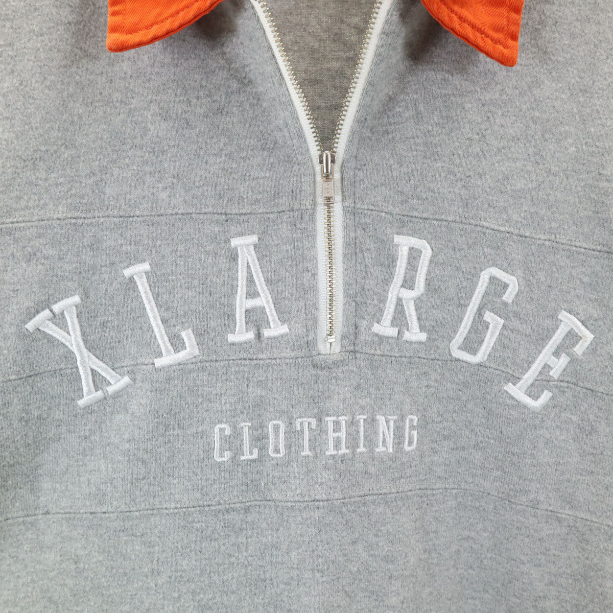 XLARGE エクストララージ 長袖 ハーフジップ ラガーシャツ L グレー メンズ