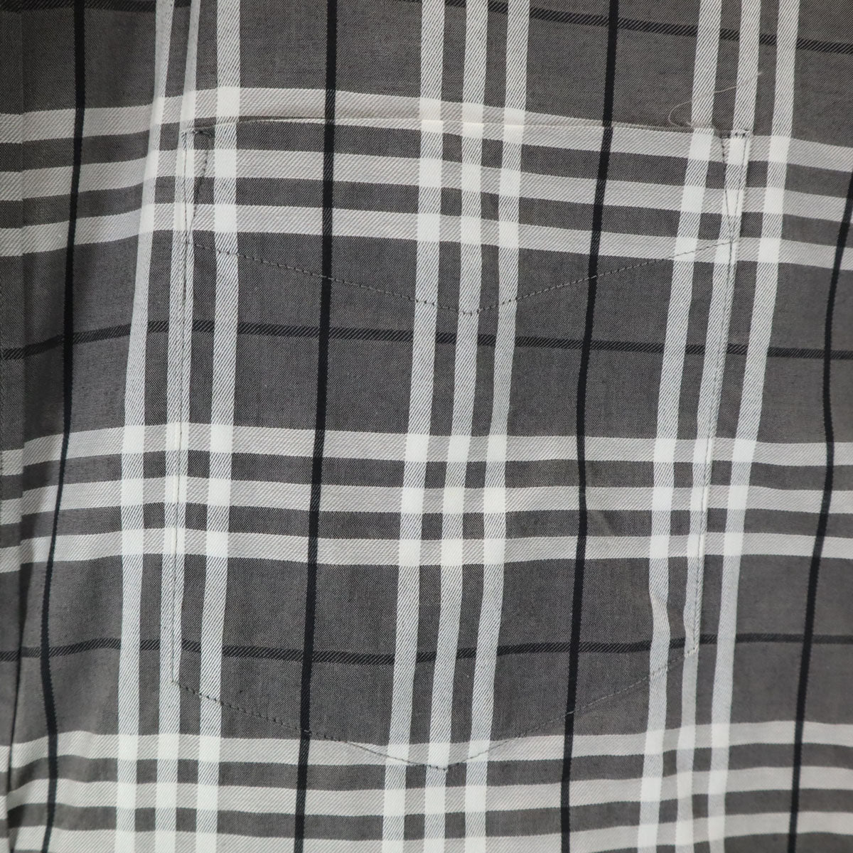 BURBERRY LONDON バーバリーロンドン 日本製 チェック柄 長袖 ボタンダウンシャツ L グレー 三陽商会 メンズ
