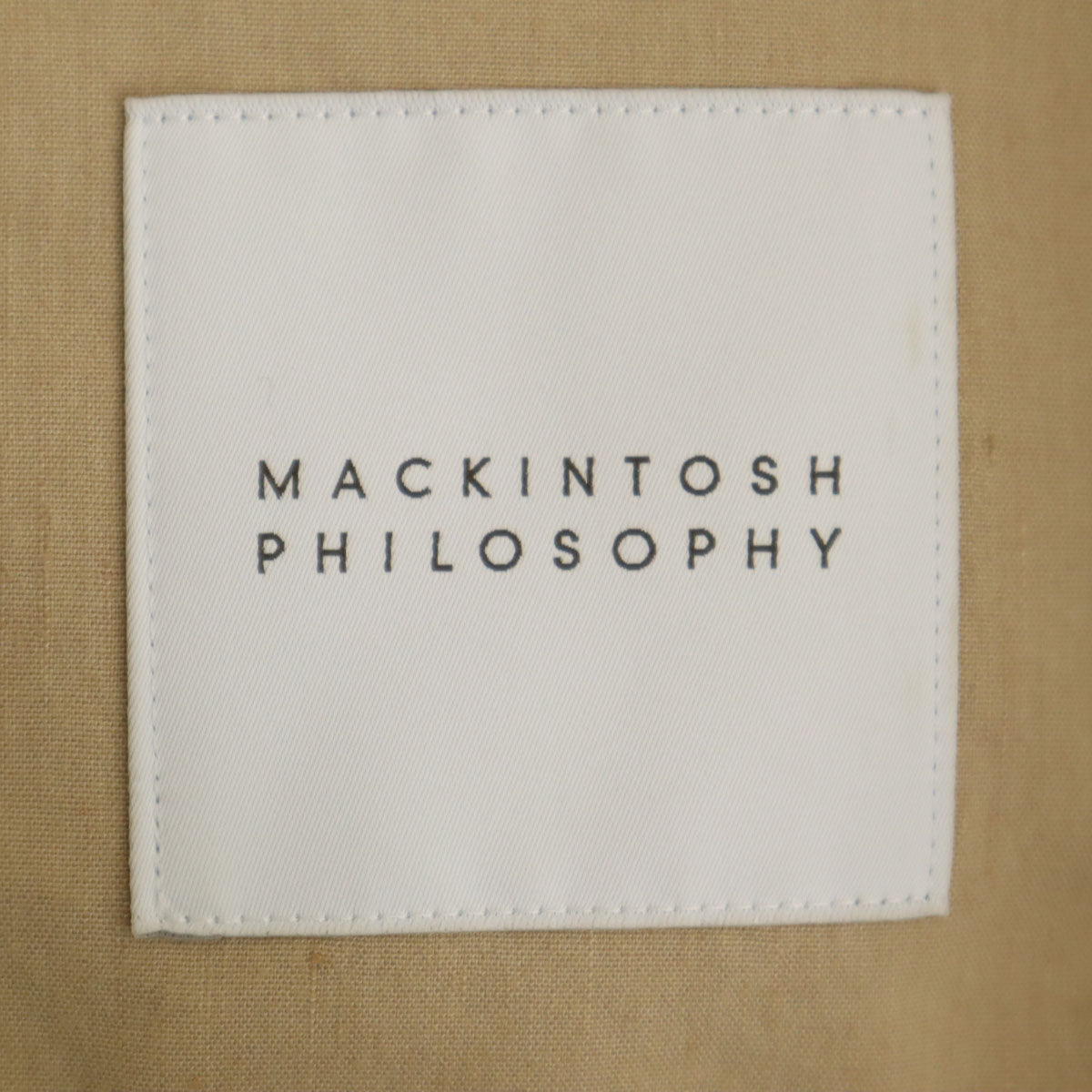 MACKINTOSH PHILOSOPHY マッキントッシュフィロソフィー リネンブレンド ノーカラージャケット 38 ベージュ レディース