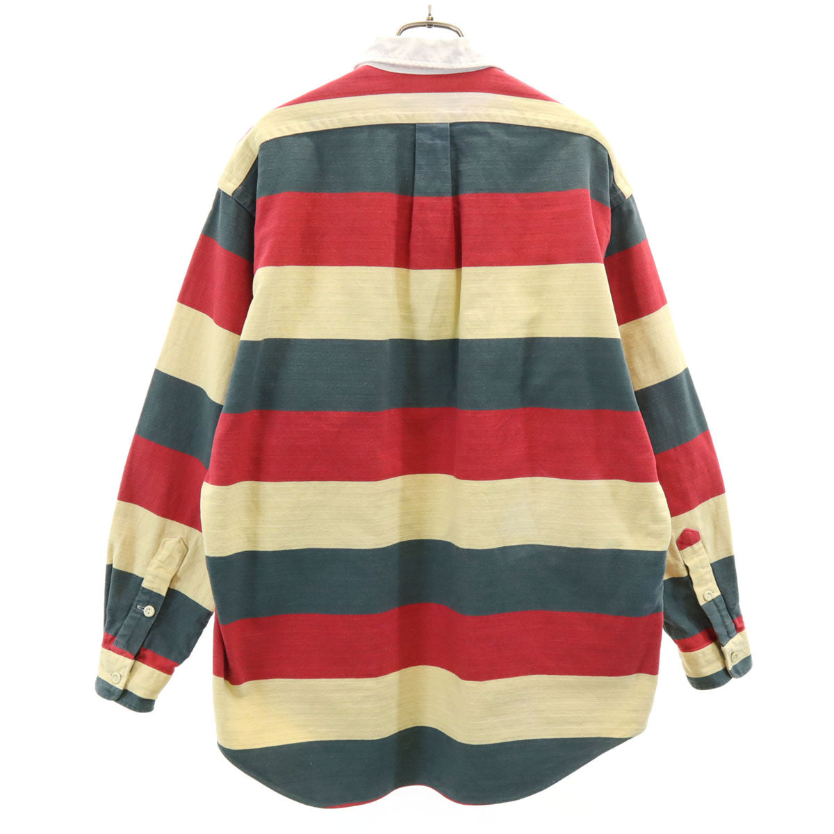 POLO COUNTRY RALPH LAUREN ポロカントリー ラルフローレン 80s 90s オールド ボーダー柄 長袖 ラガーシャツ M レッド メンズ