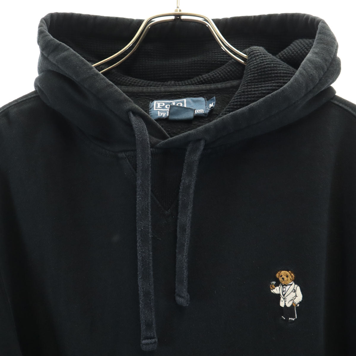 Polo by Ralph Lauren ポロバイラルフローレン 90s オールド ポロベア刺繍 長袖 スウェットパーカー M ブラック メンズ