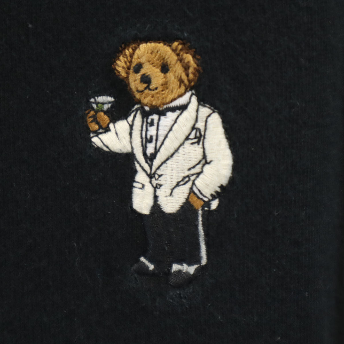 Polo by Ralph Lauren ポロバイラルフローレン 90s オールド ポロベア刺繍 長袖 スウェットパーカー M ブラック メンズ