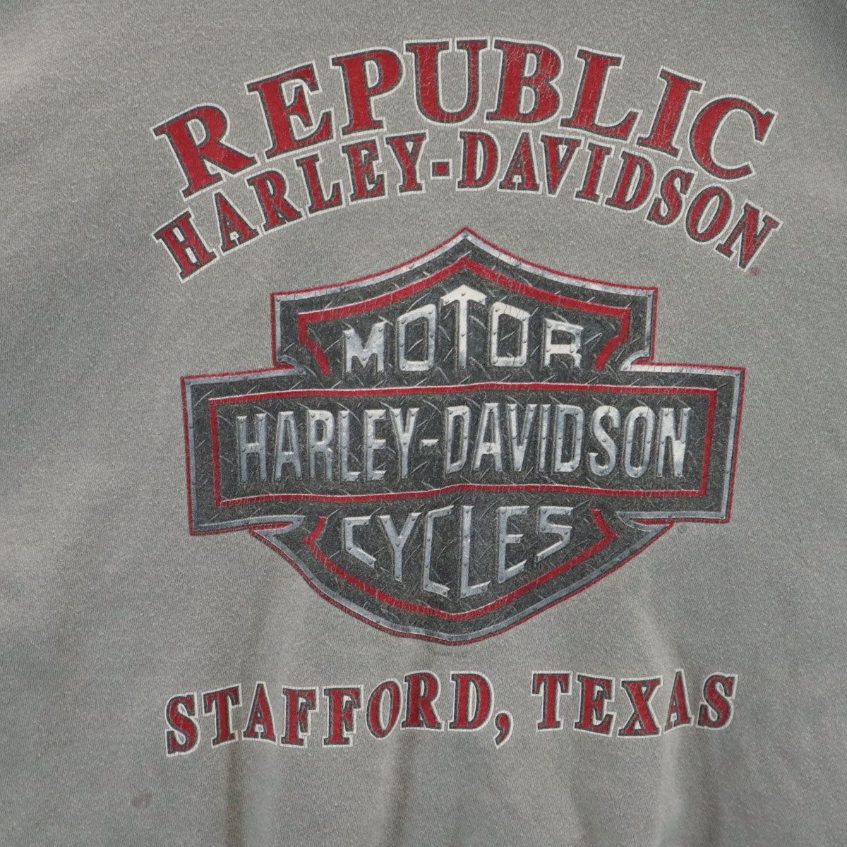 HARLEY DAVIDSON ハーレーダビッドソン 長袖 ショート丈 Tシャツ 2XL グレー ロンT レディース