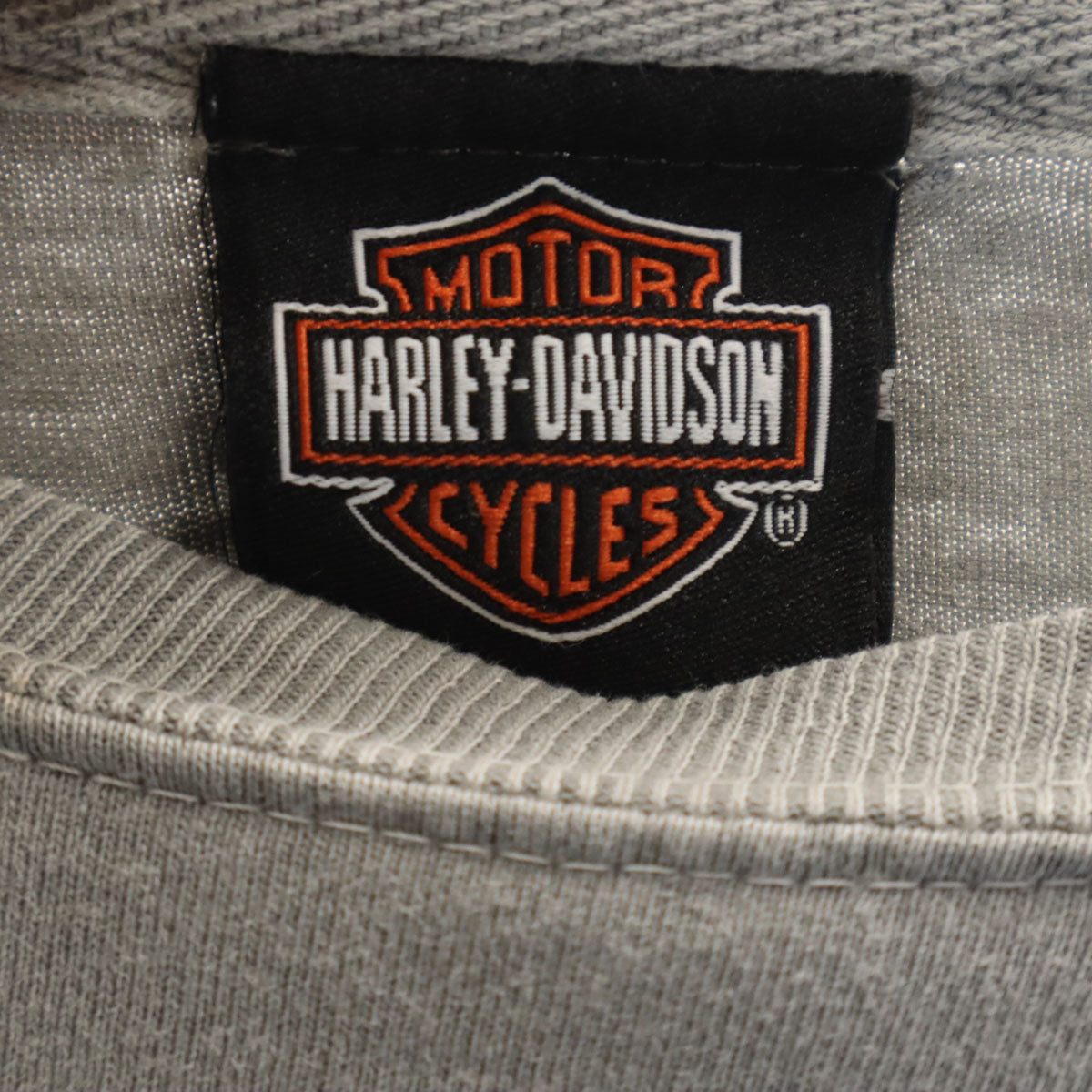 HARLEY DAVIDSON ハーレーダビッドソン 長袖 ショート丈 Tシャツ 2XL グレー ロンT レディース