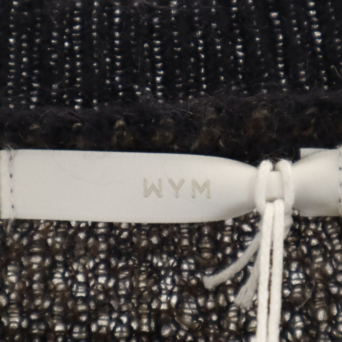 WYM ウィム 長袖 シャギー ニット S ネイビー セーター メンズ