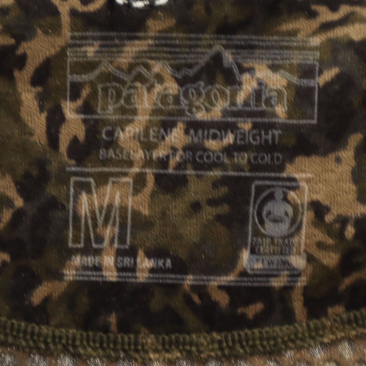 patagonia パタゴニア カモフラ柄 長袖 キャプリーン ミッドウェイト ハーフジップ ウェア M カーキ 44447 アウトドア 迷彩 メンズ