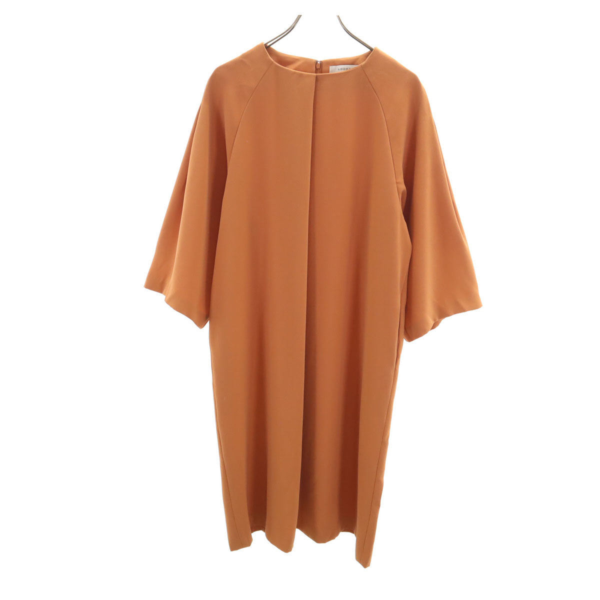 ADORE アドーア 日本製 長袖 ワンピース 38 オレンジ レディース