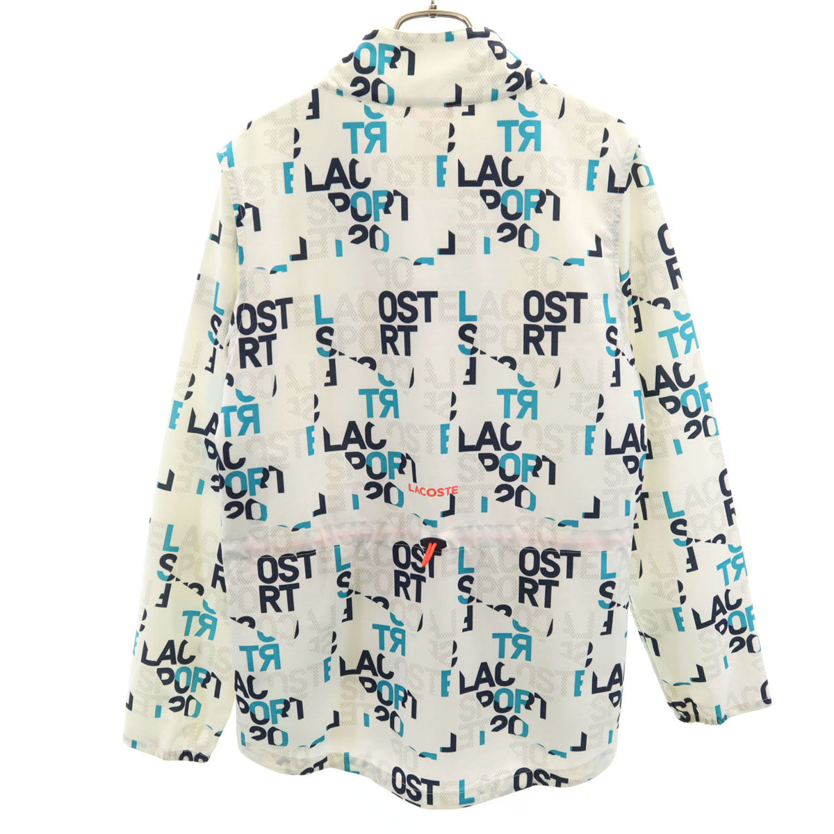 LACOSTE SPORT ラコステスポーツ 総柄 ジップジャケット 38 ホワイト系 レディース