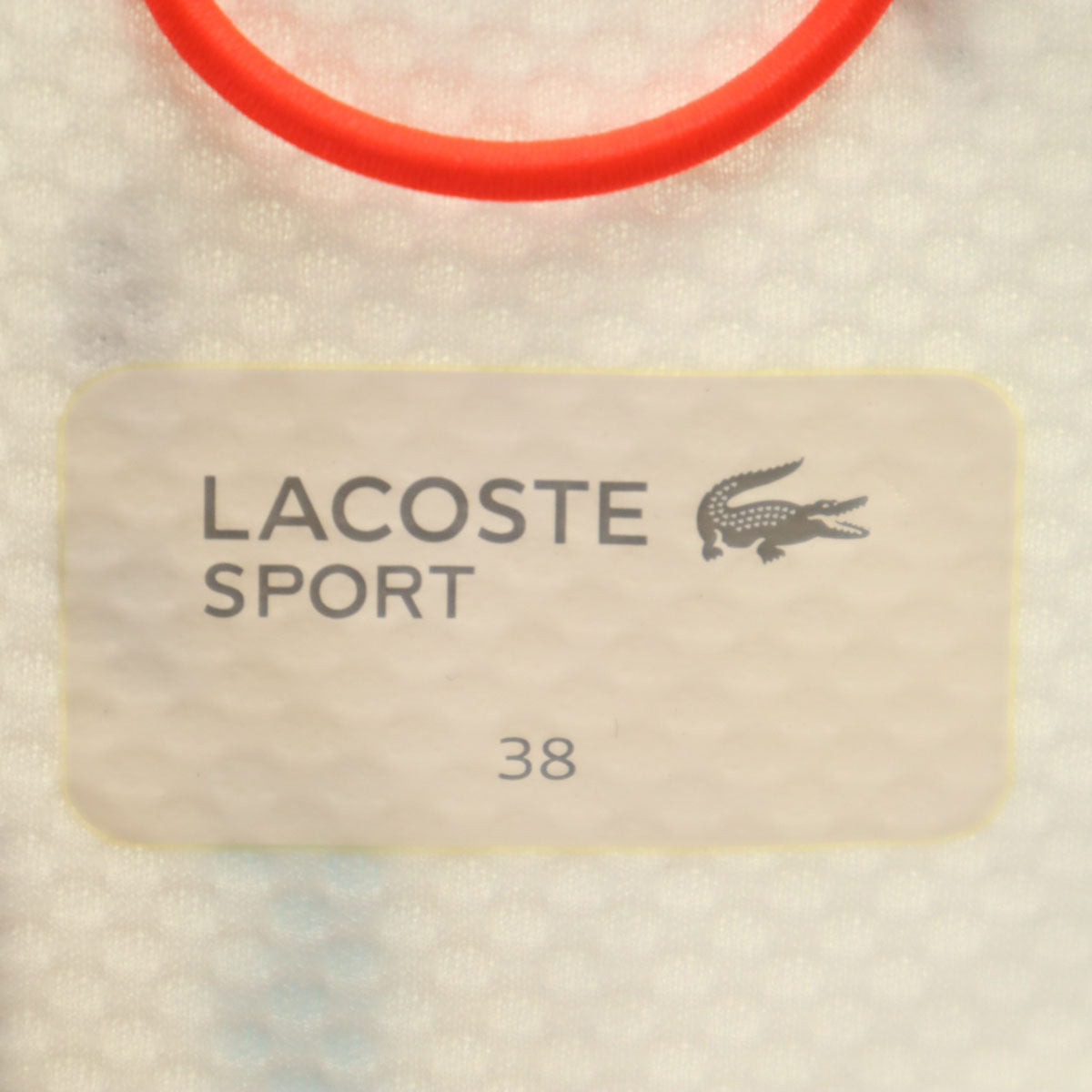 LACOSTE SPORT ラコステスポーツ 総柄 ジップジャケット 38 ホワイト系 レディース