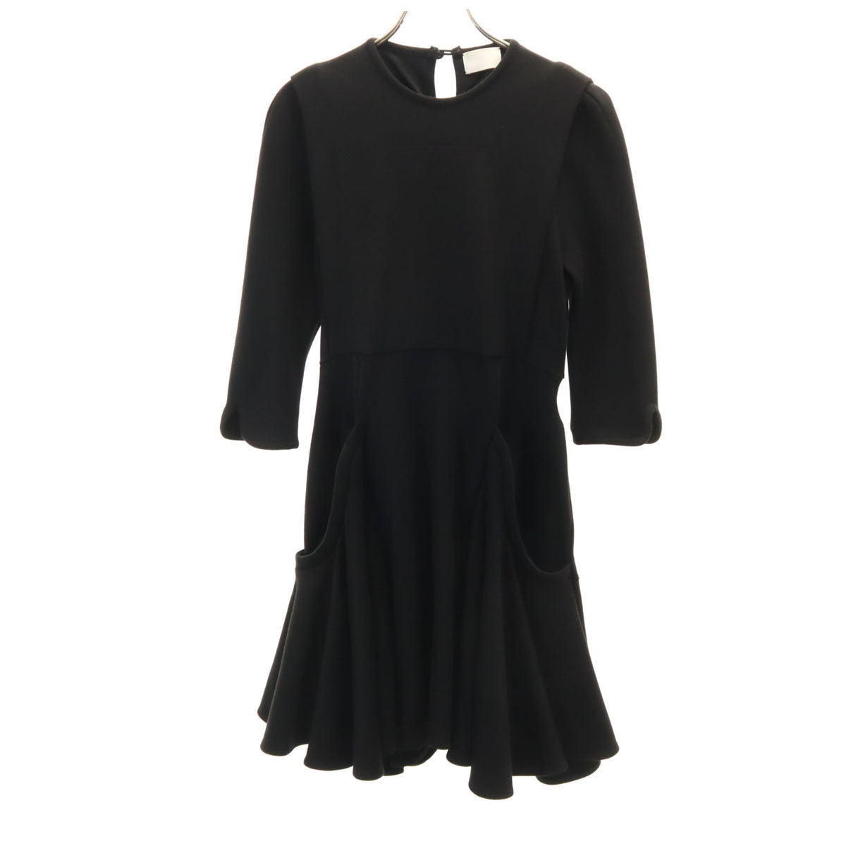 Mame Kurogouchi マメ クロゴウチ 日本製 7分袖 ミニワンピース 1 ブラック レディース