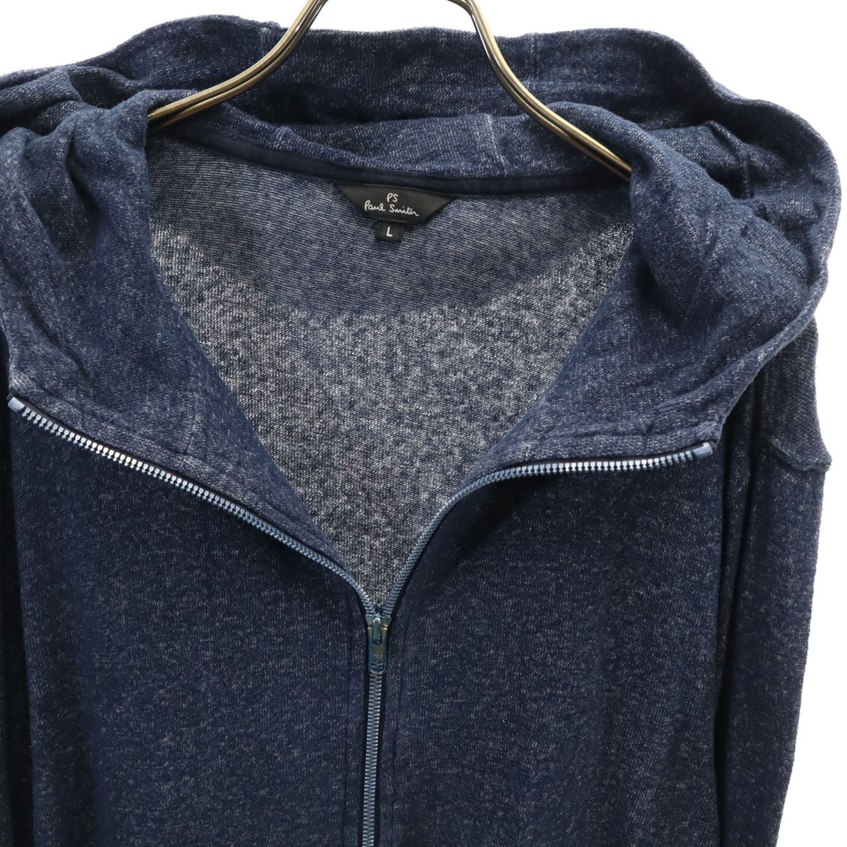 PS Paul Smith ピーエスポールスミス 日本製 長袖 ジップパーカー L ネイビー レディース