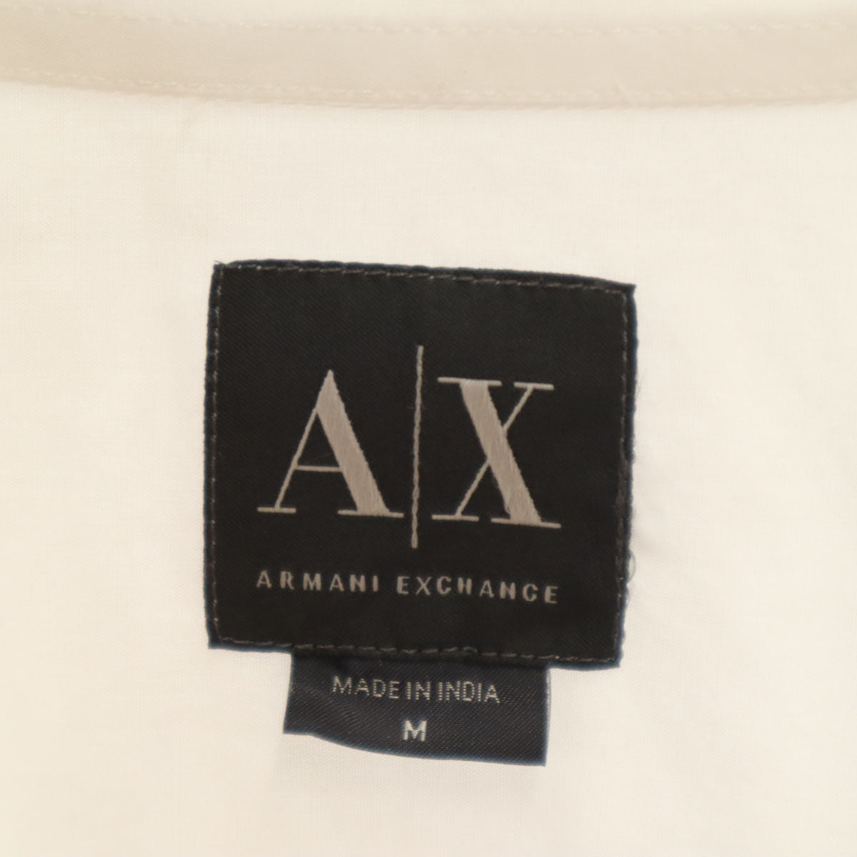 ARMANI EXCHANGE アルマーニエクスチェンジ 長袖 コットンシャツ M ホワイト メンズ