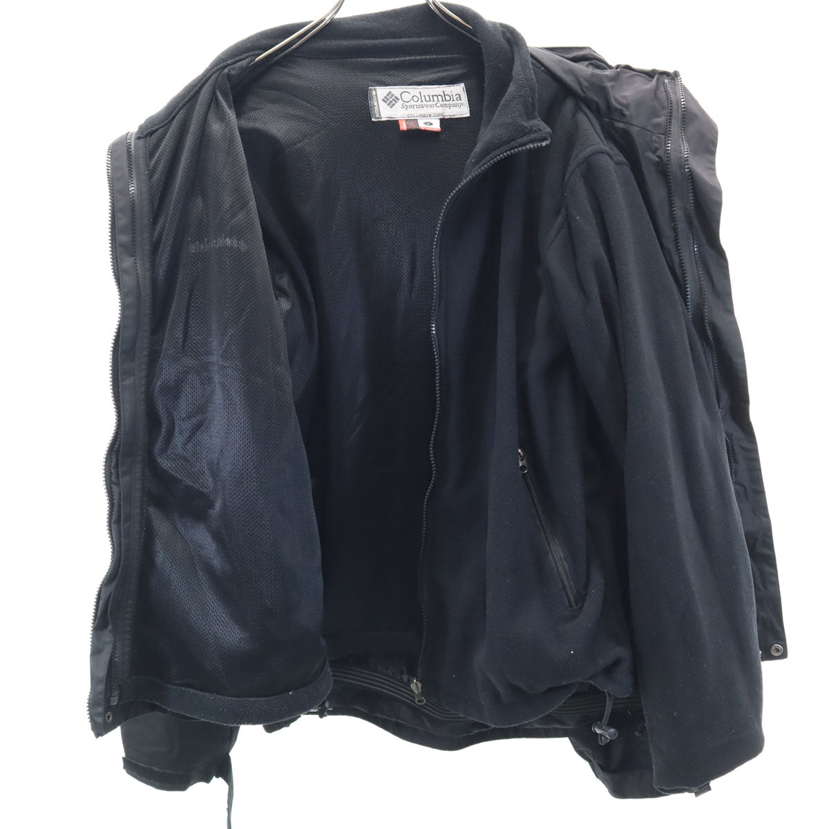 Columbia コロンビア 3WAY アウトドアジャケット M 黒 GORE-TEX フリースライナー付 メンズ