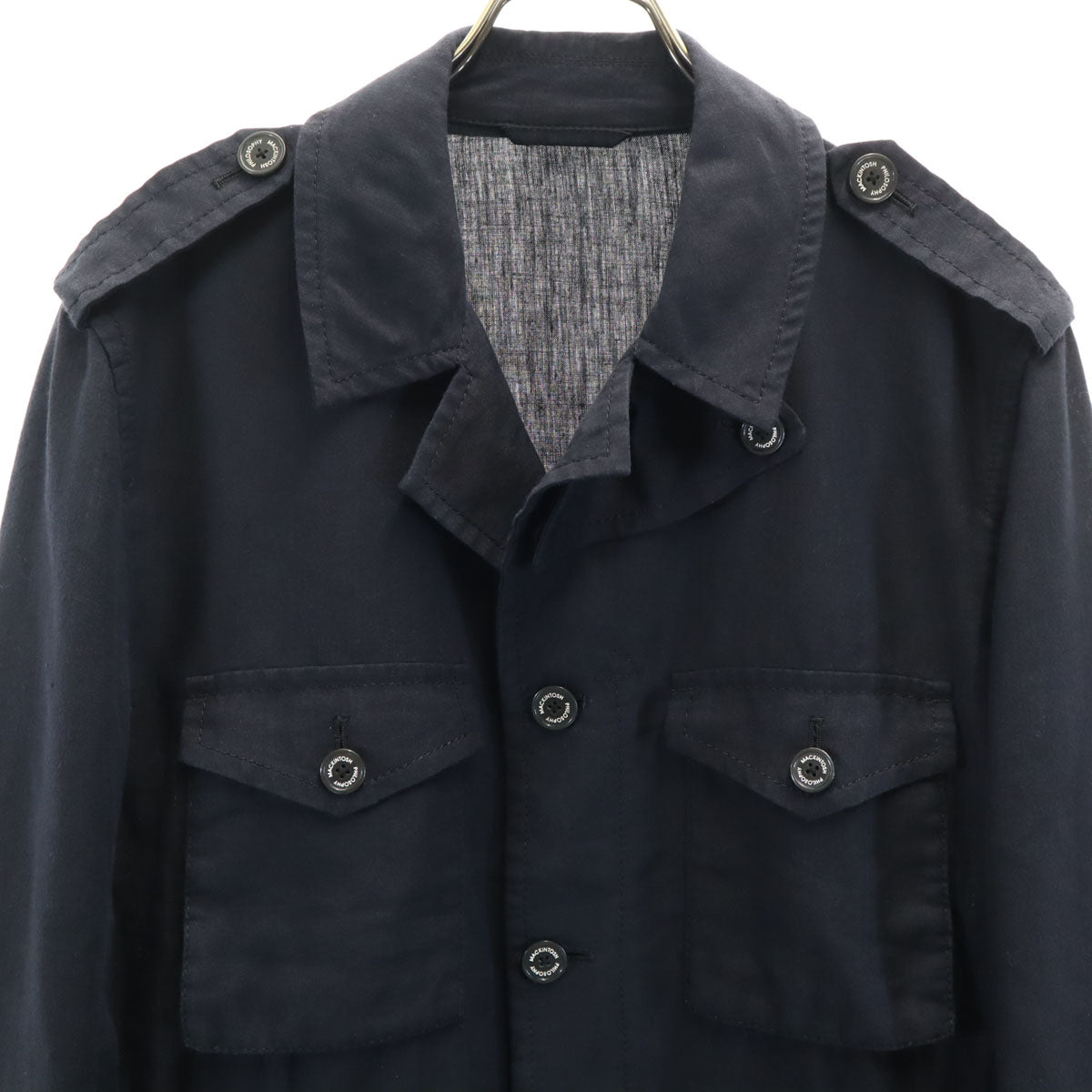 MACKINTOSH PHILOSOPHY マッキントッシュフィロソフィー リネンブレンド フィールドジャケット 40 ネイビー メンズ