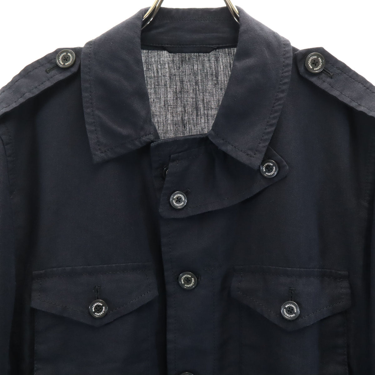 MACKINTOSH PHILOSOPHY マッキントッシュフィロソフィー リネンブレンド フィールドジャケット 40 ネイビー メンズ
