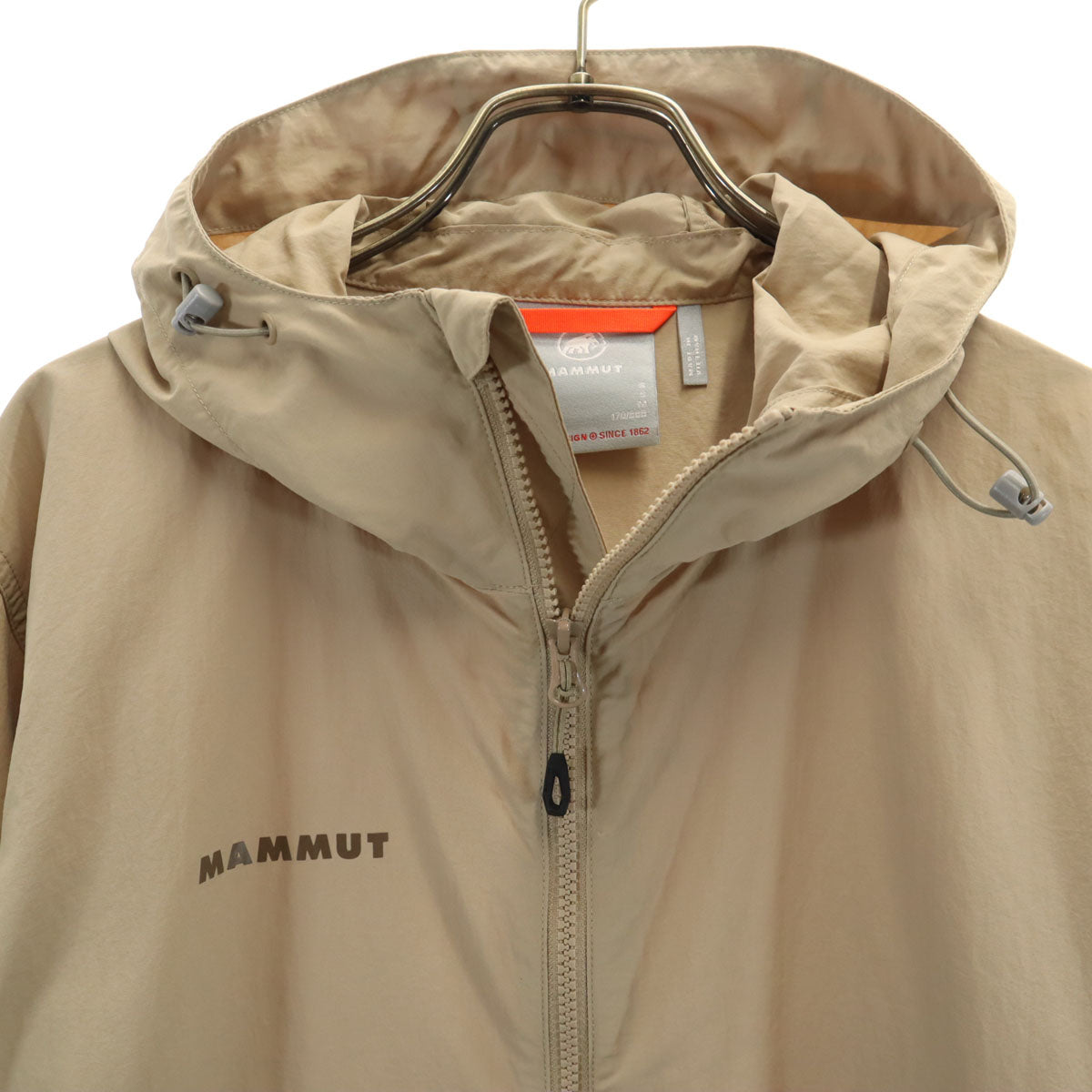 Mammut マムート ハイキング ウインドブレーカー フードジャケット M ベージュ アウトドア レディース