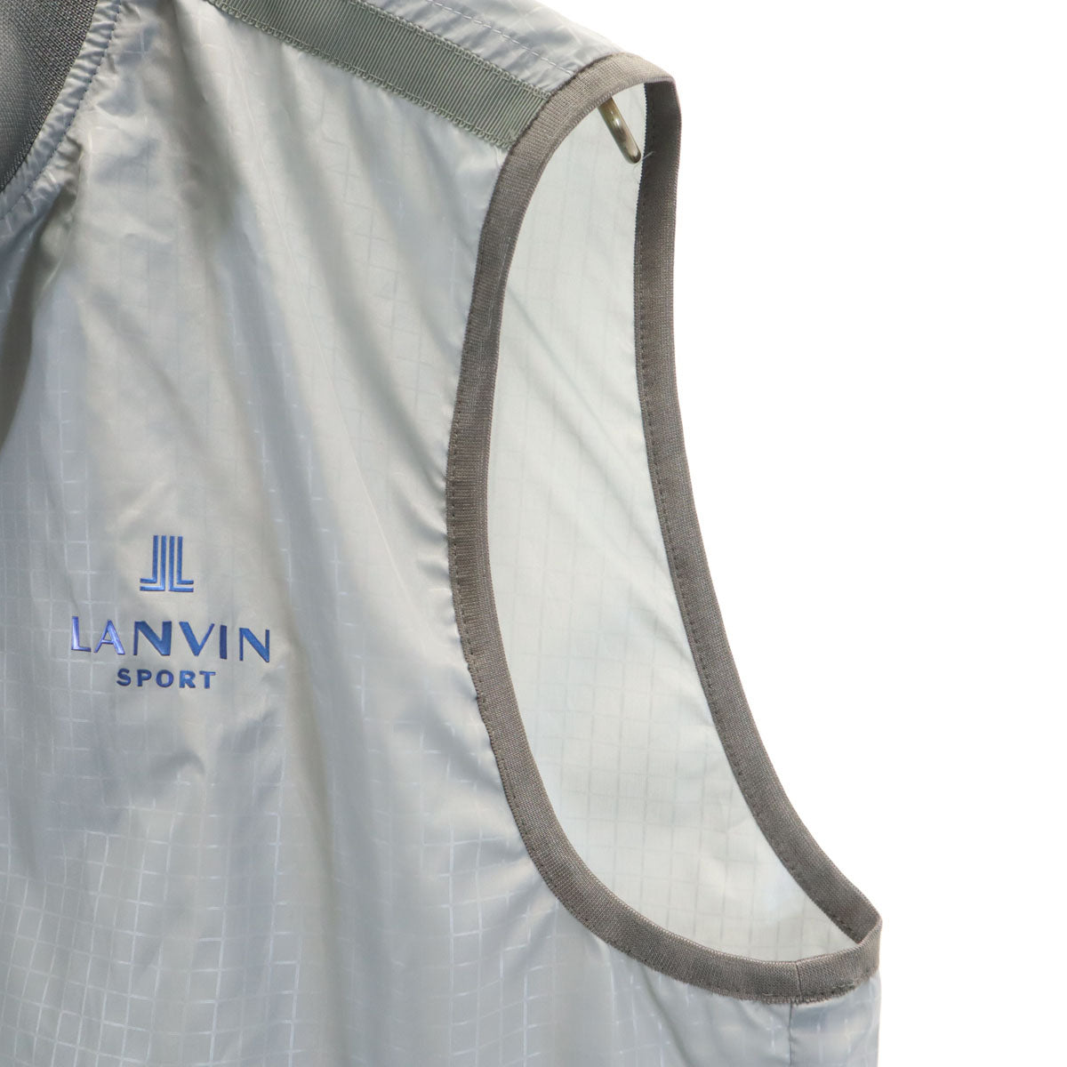 LANVIN SPORT ランバンスポール チェック柄 ベスト 40 グレー メンズ